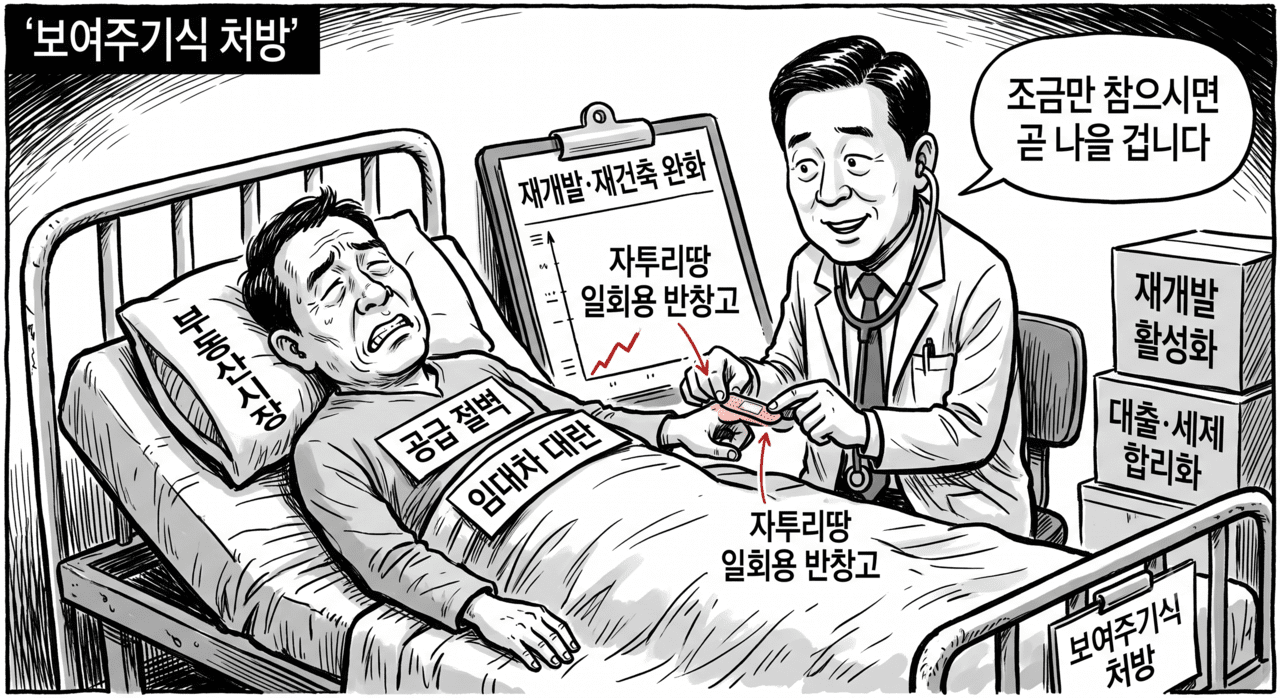 재개발 막고 대출 좨놓고 자투리땅 뒤지나… 시장이 비웃는 ‘아마추어 공급론’ 재개발 막고 대출 좨놓고 자투리땅 뒤지나… 시장이 비웃는 ‘아마추어 공급론’